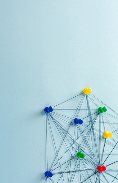 pins and connecting string 