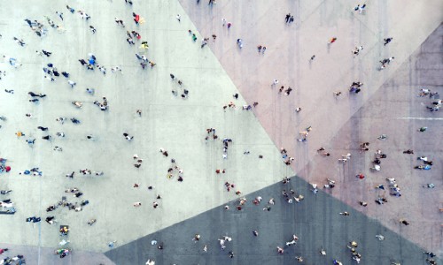 Crowd from above