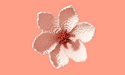 pixelated flower