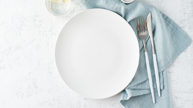 Retail and Consumer Plate on Marble table